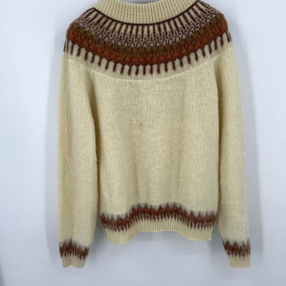 Men's Vintage 60s Sears Mohair Bohus Pullover Sweater Size M Cabincore Retro